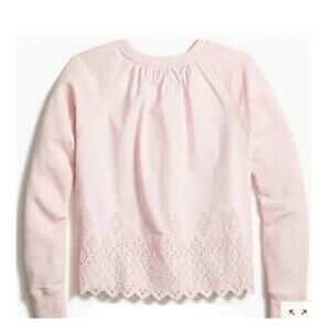 J.CREW Women's jumper with long sleeves of beige with openwork Size XL A003487